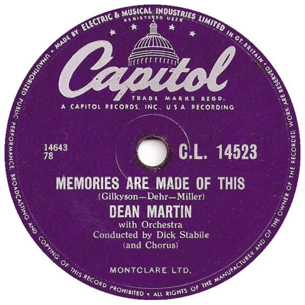 Dean Martin - Memories Are Made Of This / Change Of Heart