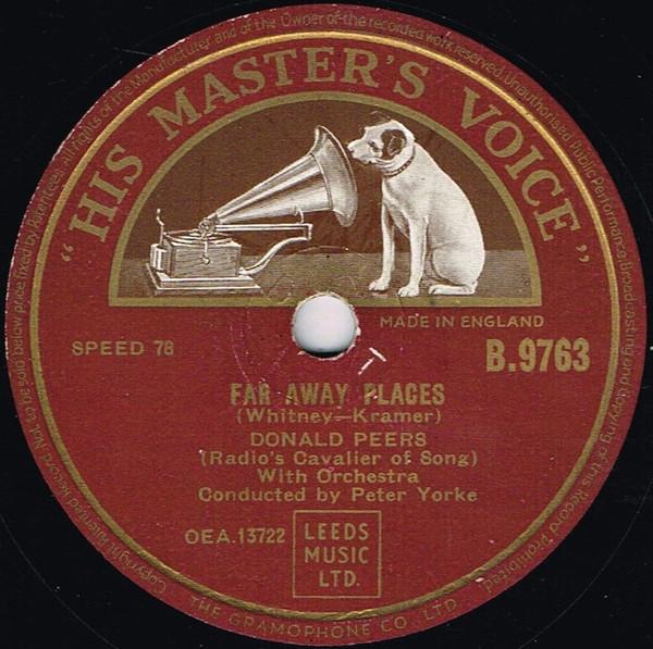 Donald Peers - Far Away Places / Twelfth Street Rag