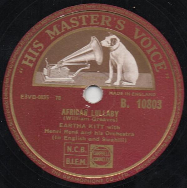 Eartha Kitt - African Lullaby / Monotonous