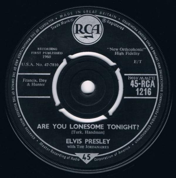 Elvis Presley, The Jordanaires - Are You Lonesome Tonight?