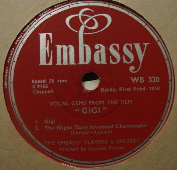 Embassy Singers & Players - Vocal Gems From The Films Gigi