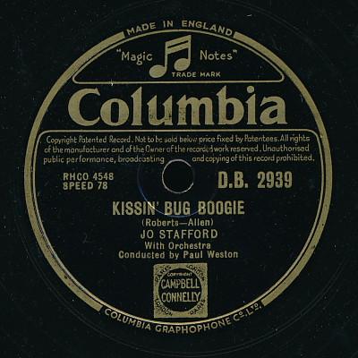 Jo Stafford - Kissin' Bug Boogie / Hawaiian War Chant