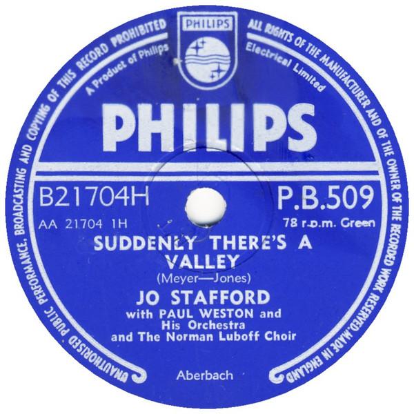 Jo Stafford - Suddenly There's A Valley / Nightwatch