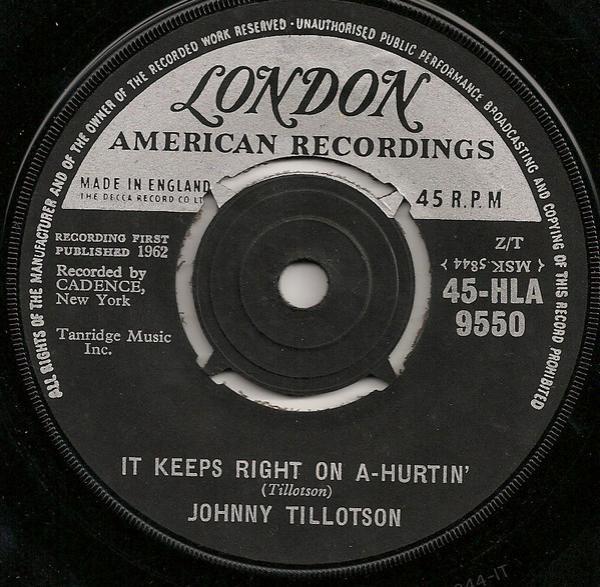 Johnny Tillotson - It Keeps Right On A-Hurtin'
