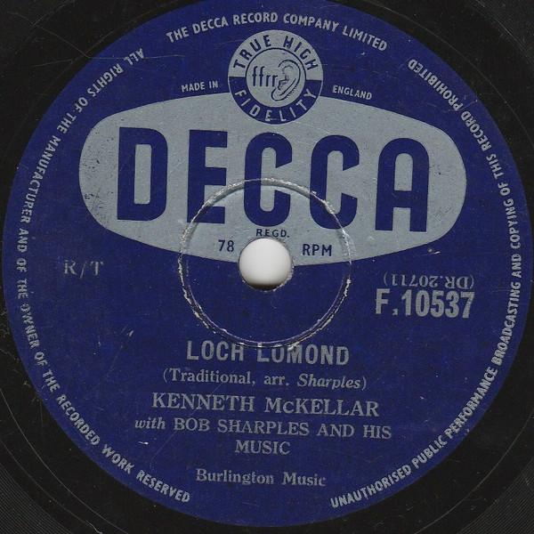 Kenneth McKellar, Bob Sharples And His Music - Loch Lomond / Scotland The Brave