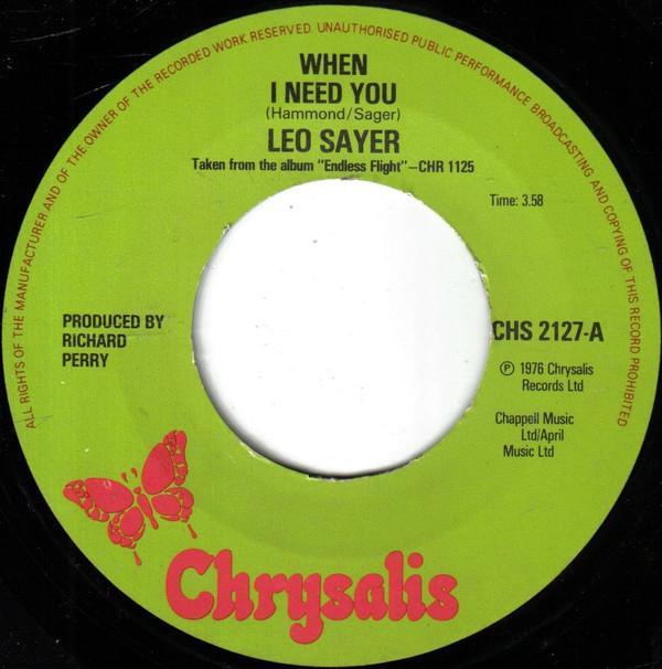 Leo Sayer - When I Need You