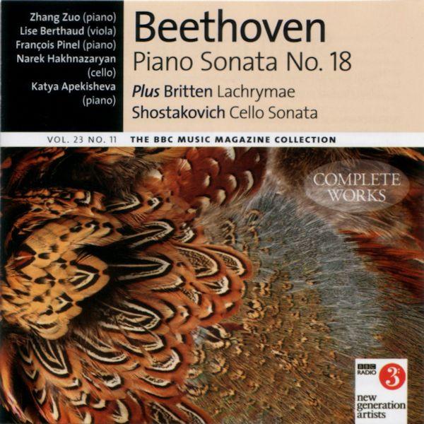 Ludwig van Beethoven, Benjamin Britten, Dmitri Shostakovich - Piano Sonata No. 18 / Lachrymae / Cello Sonata