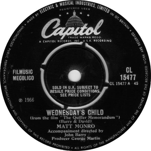 Matt Monro - Wednesday's Child