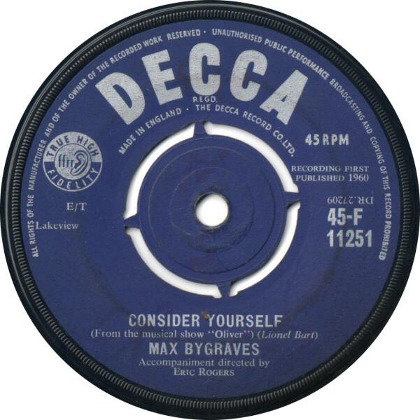 Max Bygraves - Consider Yourself