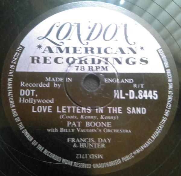 Pat Boone, Billy Vaughn And His Orchestra - Love Letters In The Sand / Bernardine