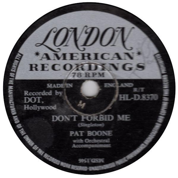 Pat Boone - Don't Forbid Me / Anastasia