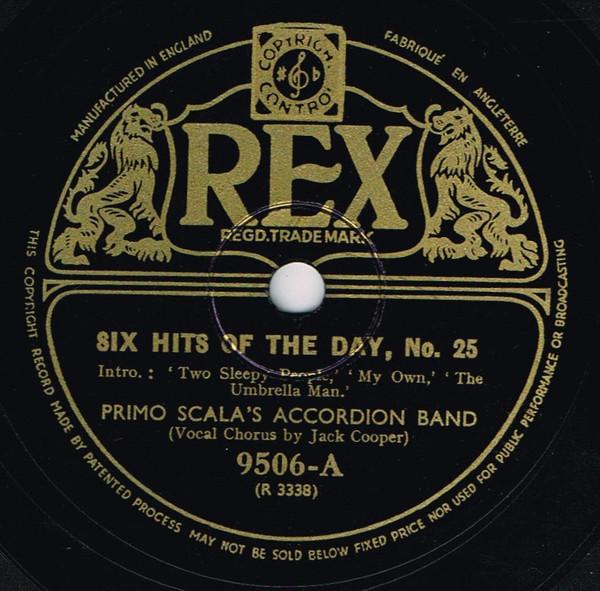 Primo Scala's Accordion Band - Six Hits Of The Day, No. 25