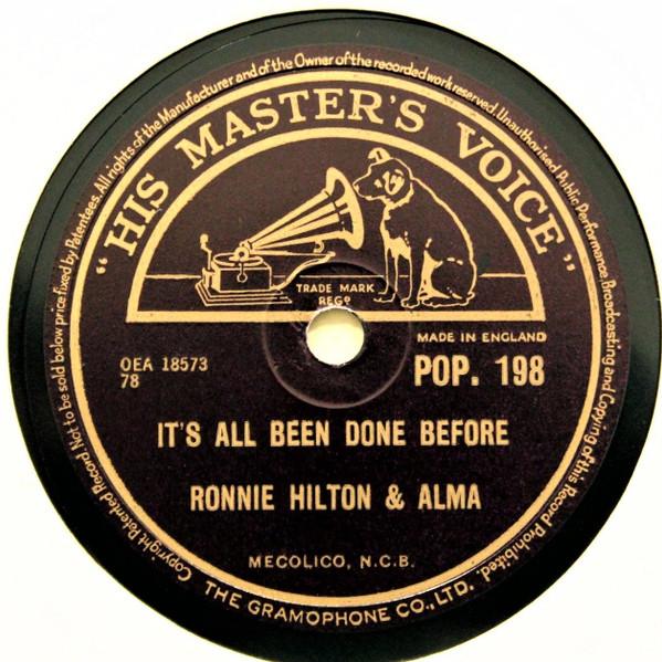 Ronnie Hilton - No Other Love / It's All Been Done Before
