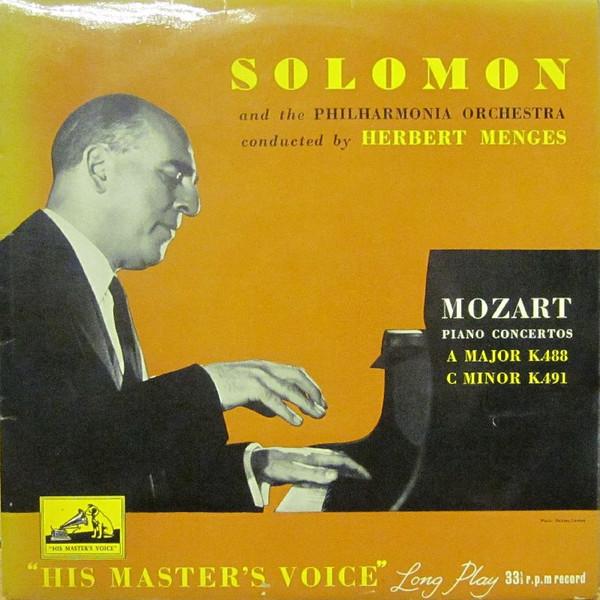 Solomon (6), Philharmonia Orchestra - Mozart Piano Concertos, A Major K.488, C Minor K.491