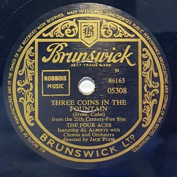 The Four Aces, Al Alberts - Three Coins In The Fountain / Wedding Bells