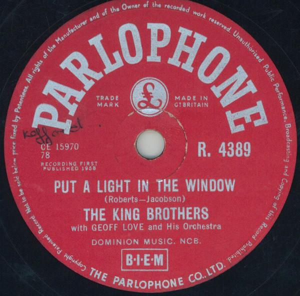 The King Brothers, Geoff Love & His Orchestra - Put A Light In The Window / Miss Otis Regrets (She's Unable To Lunch Today)