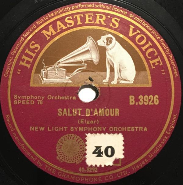 The New Light Symphony Orchestra, String Ensemble (4) - Salut D'amour / Serenade