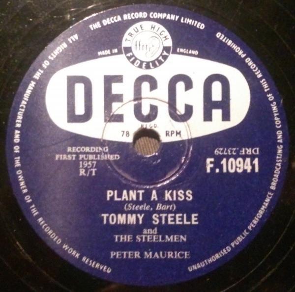 Tommy Steele And The Steelmen - Plant A Kiss / Hey, You!