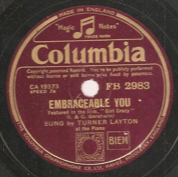 Turner Layton - Embraceable You / If I Had My Way