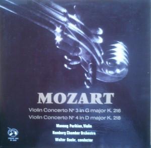 Wolfgang Amadeus Mozart, Manoug Parikian, Hamburger Kammerorchester, Walter Goehr - Violin Concertos Nos. 3 And 4